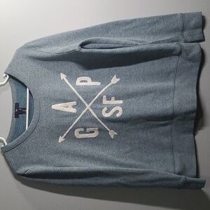 Gap sweatshirt women's size medium M blue white arrows G A P SF